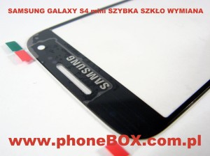 Szybka, szkło wyświetlacza do Samsung Galaxy S4 mini I9190 I9195 CZARNA z wymianą
