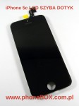 Naprawa, wymiana wyświetlacza LCD dotyku w telefonie iPhone 5c czarny
