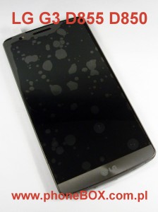 Wymiana naprawa LG G3 D855 D850 LCD DOTYK SZKŁO SZYBKA Z WYMIANĄ SZARY