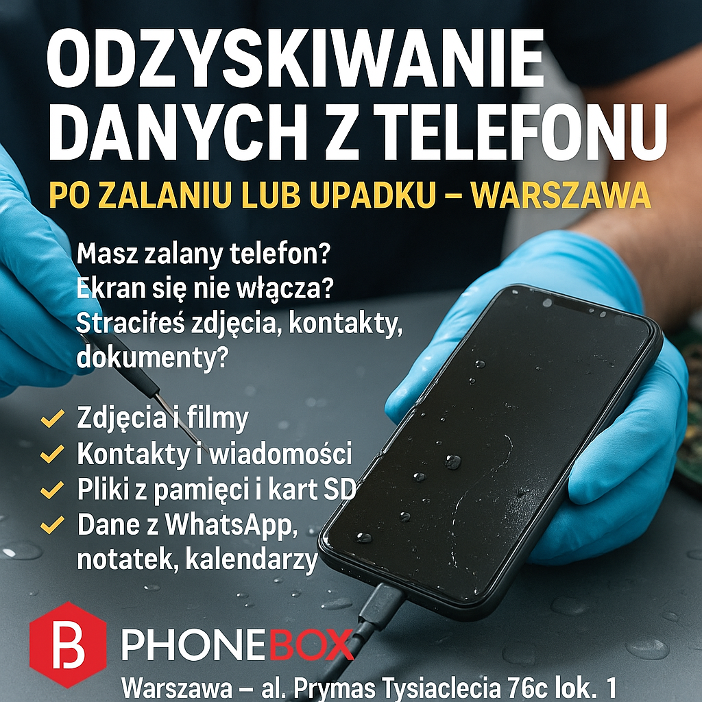 Technik odzyskujący dane z zalanego smartfona
